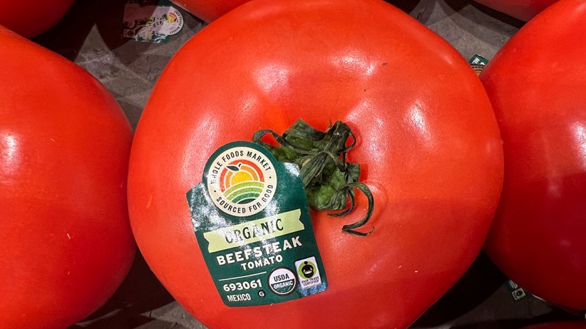 FILE - Tomatoes imported from Mexico are for sale in a supermarket in Miami, Wednesday, March 5, 2025.