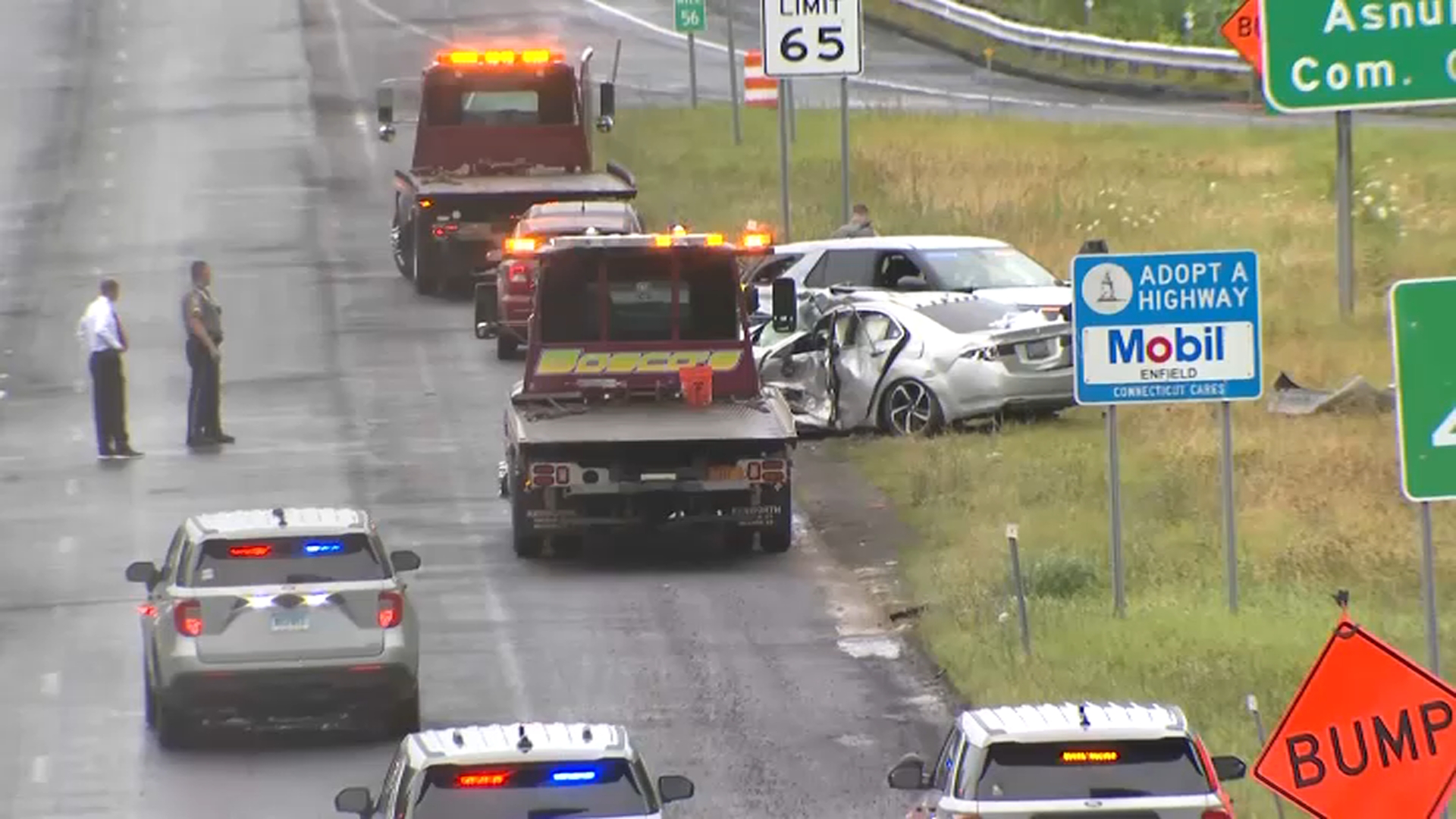 I-91 in Enfield reopens hours after crash that injured two state ...