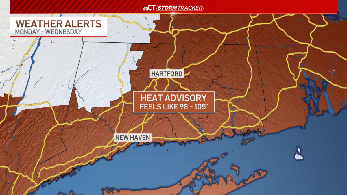 Heat advisory goes into effect Monday – NBC Connecticut