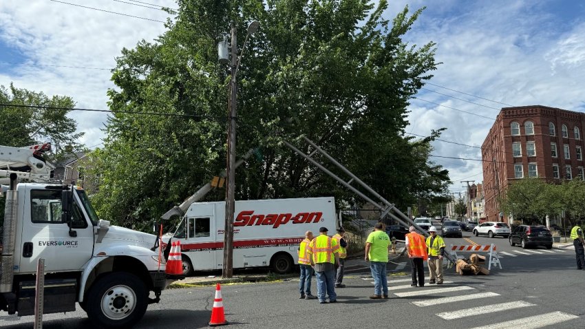 Parts of Waterbury to lose power after crash takes down pole – NBC