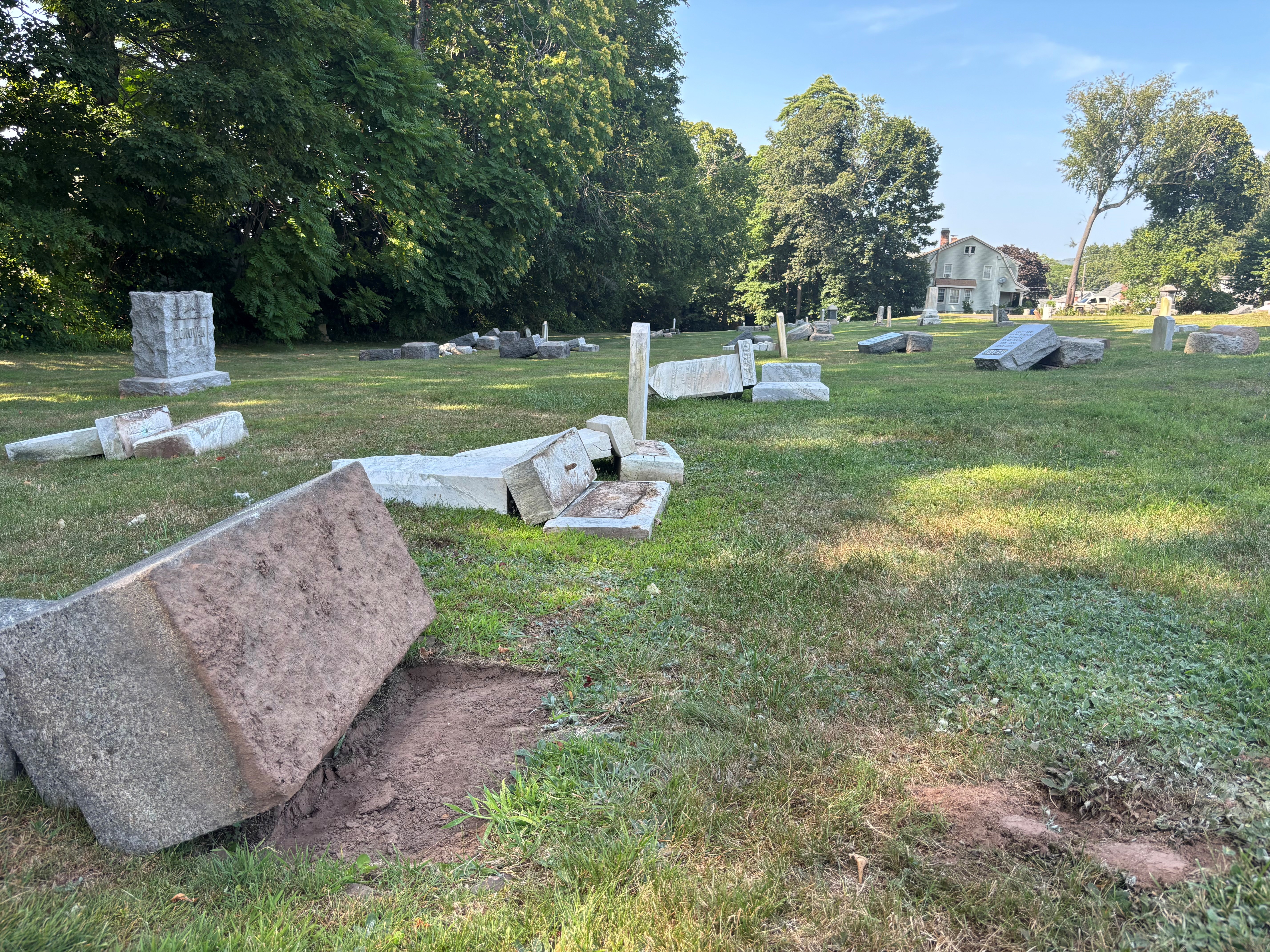 Dozens of headstones and monuments damaged at St. Patrick's