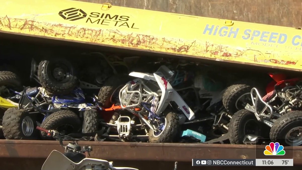 New Haven crushes ATVs and dirt bikes removed from city streets – NBC ...