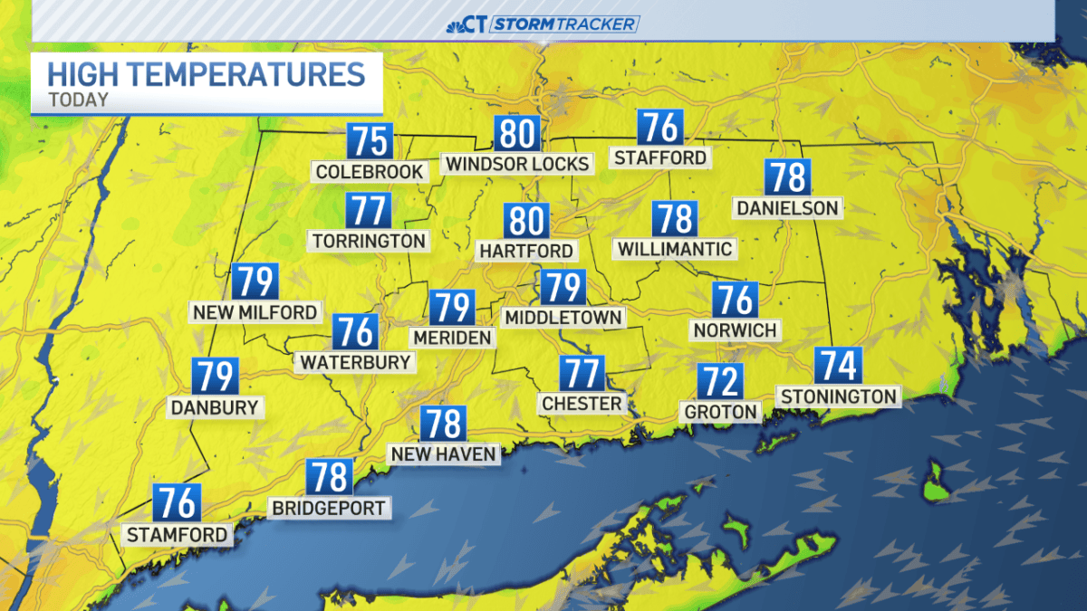 Warm temps continue for start of new workweek – NBC Connecticut
