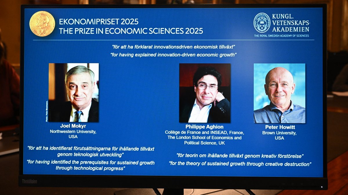 Nobel economics prize goes to 3 researchers for explaining innovation-driven growth