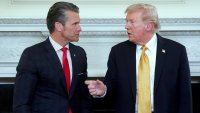 Pete Hegseth and Donald Trump