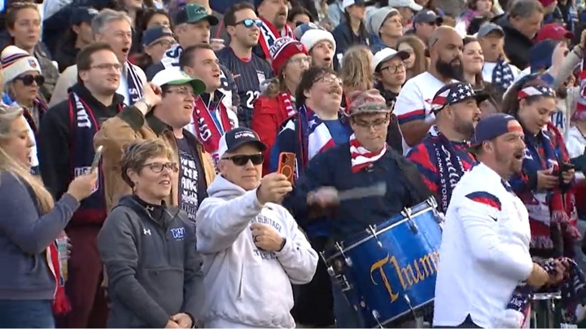 Fans turn out to watch U.S. women's team beat Portugal at Pratt & Whitney Stadium