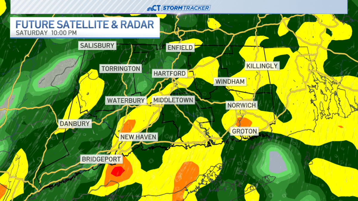 Saturday evening rain showers before Sunday wind
