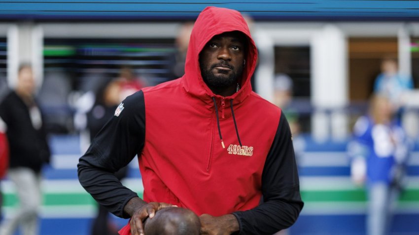 SEATTLE, WASHINGTON – OCTOBER 10: Wide receiver Brandon Aiyuk #11 of the San Francisco 49ers warms up prior to an NFL football game against the Seattle Seahawks, at Lumen Field on October 10, 2024 in Seattle, Washington. (Photo by Brooke Sutton/Getty Images)