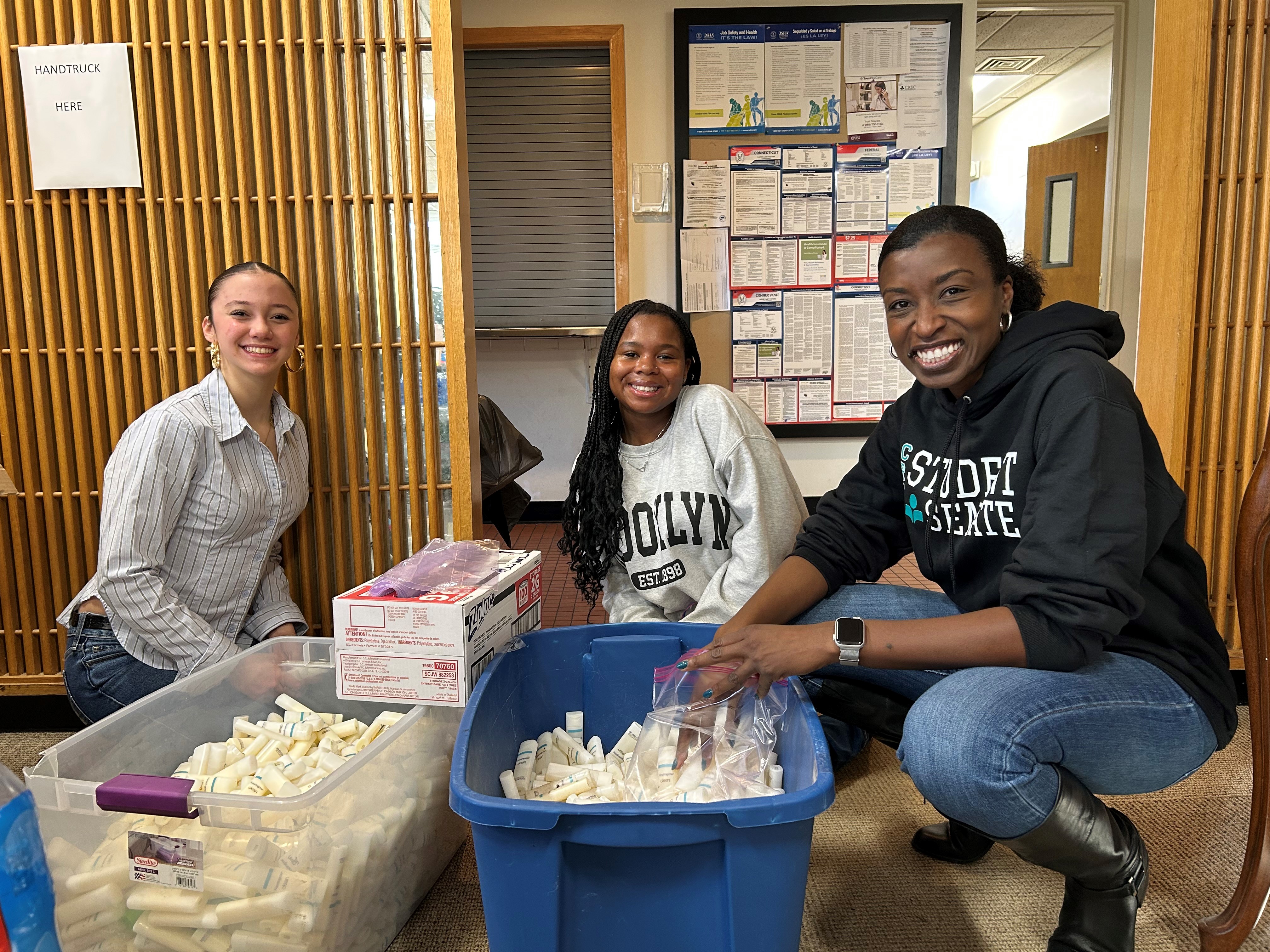CREC students pack donations for families in Jamaica