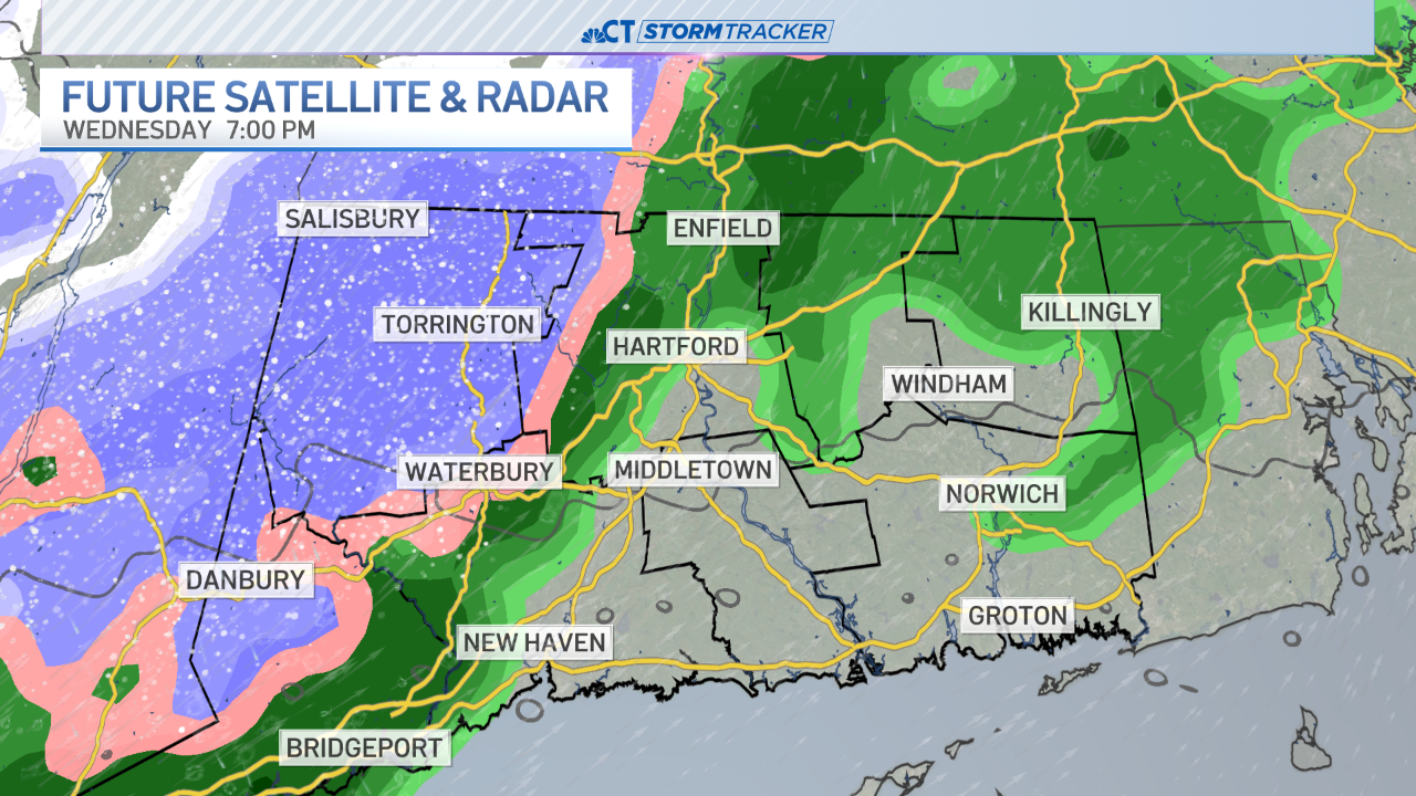 A mix of rain and snow develops for Wednesday