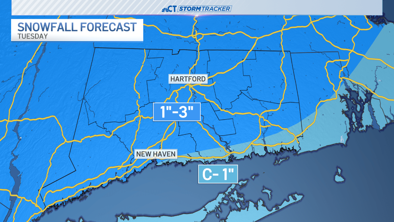 Snow possible Tuesday ahead of Christmas