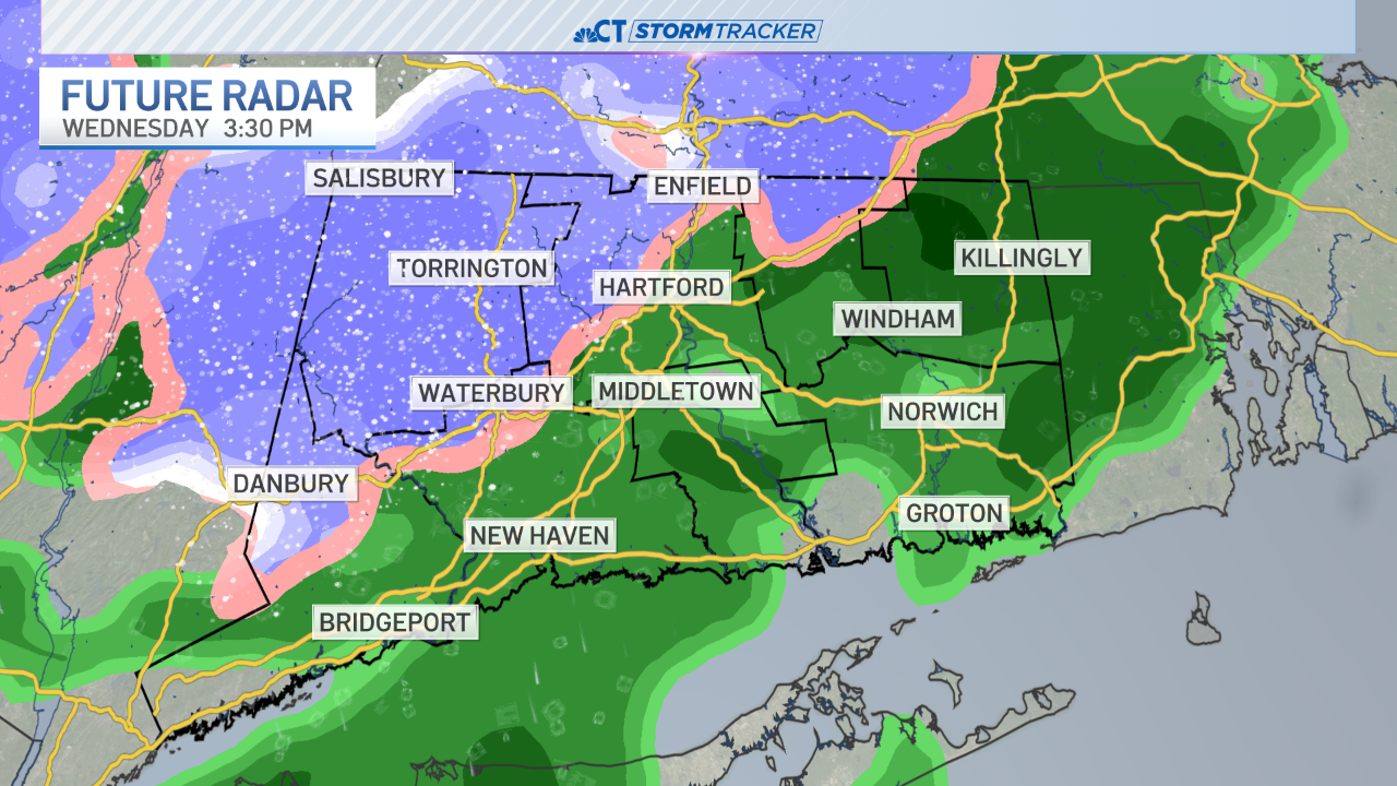 A system will bring wintry weather to parts of the state by the middle of the week