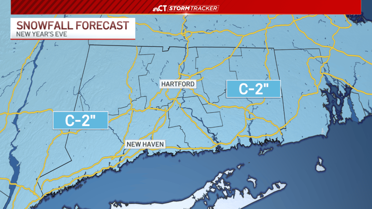 Snow showers will move through on New Year’s Eve – NBC Connecticut
