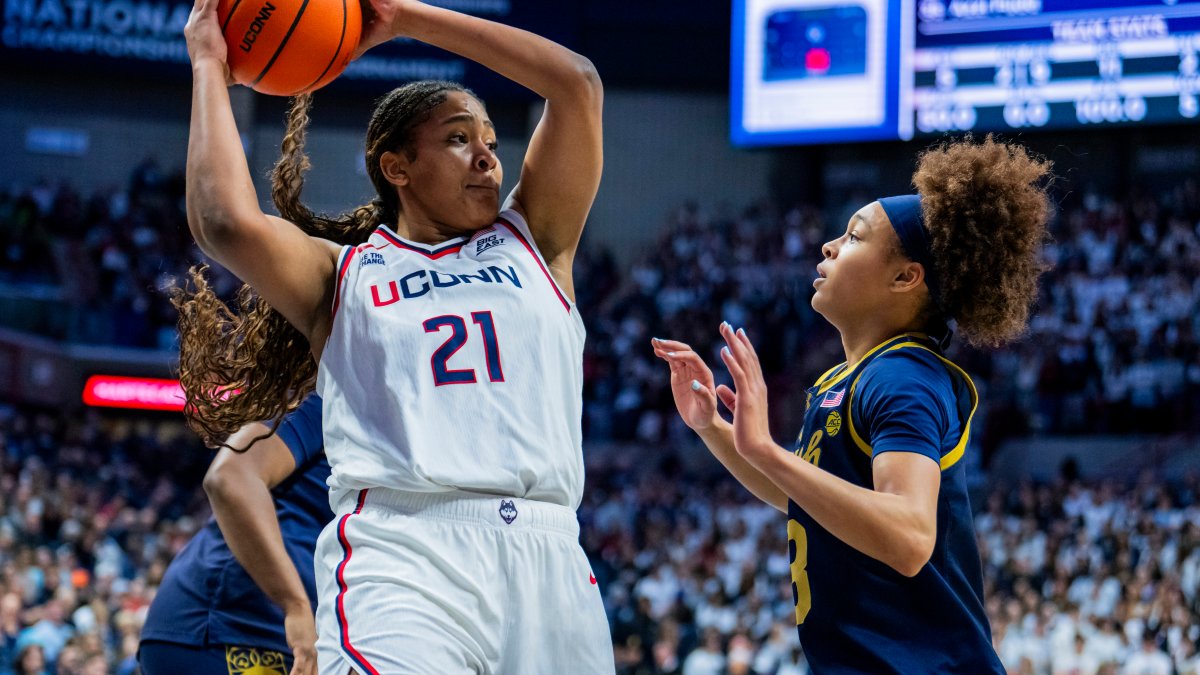 Strong, Arnold star as No. 1 UConn extends winning streak to 19 games with 85-47 win over Notre Dame