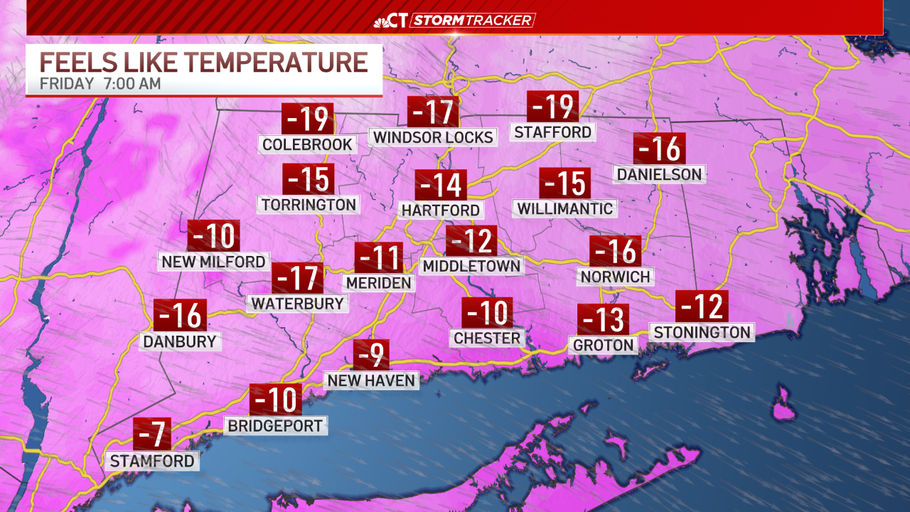 康州本周末将迎来严寒天气和沿海风暴,风寒效应可达零下20度