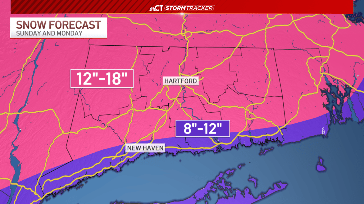Heavy snow expected statewide on Sunday – NBC Connecticut
