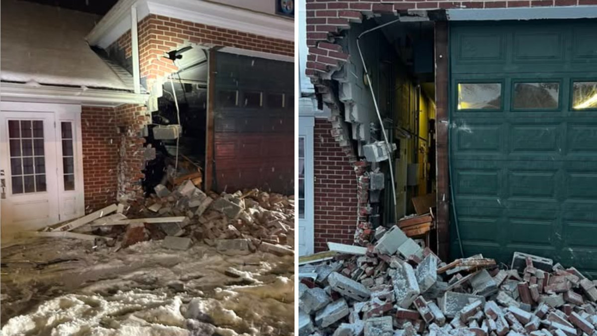 Police search for vehicle that crashed into Bethany town garage and drove off
