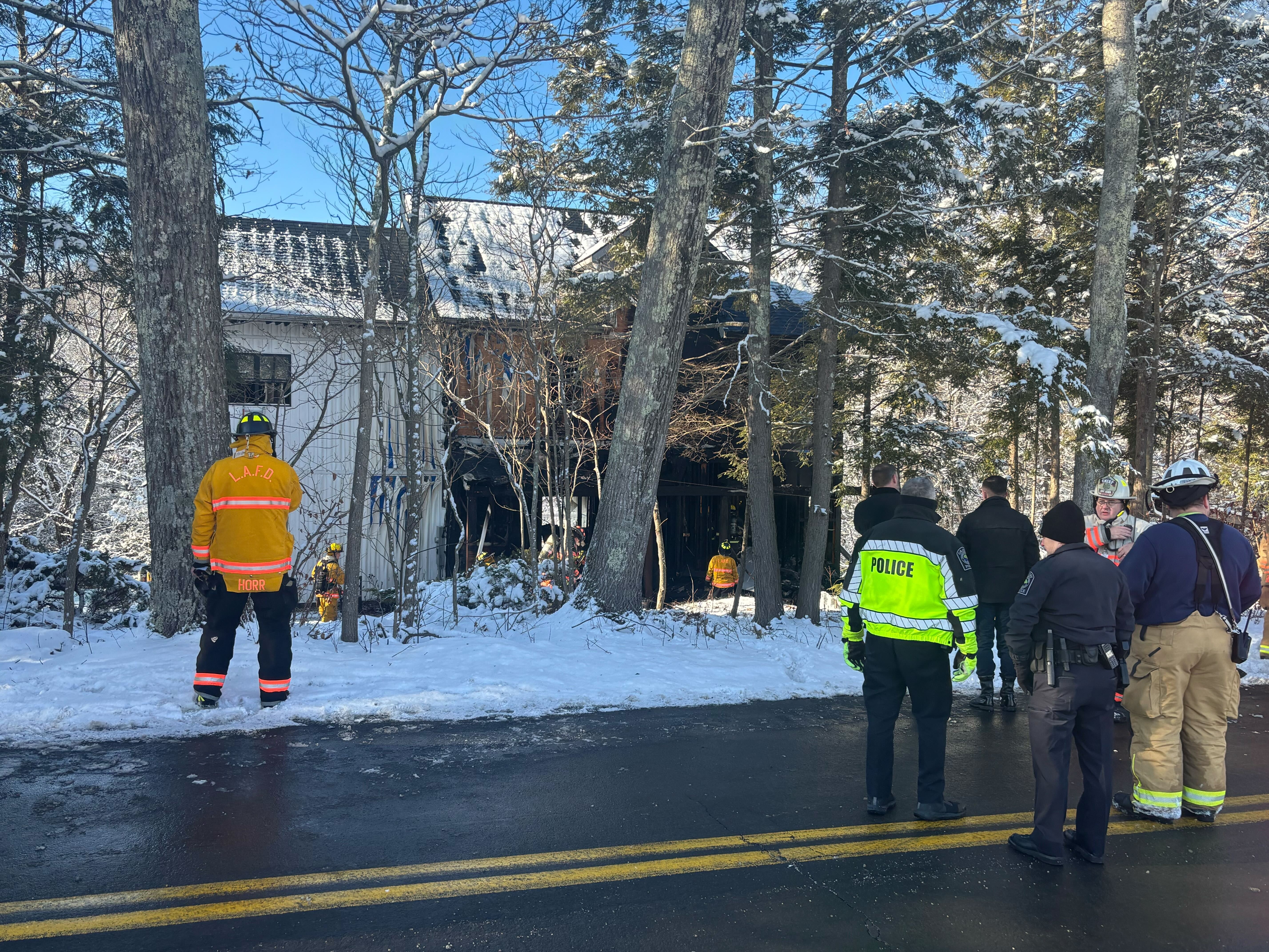 Man and two dogs rescued from house fire in Granby