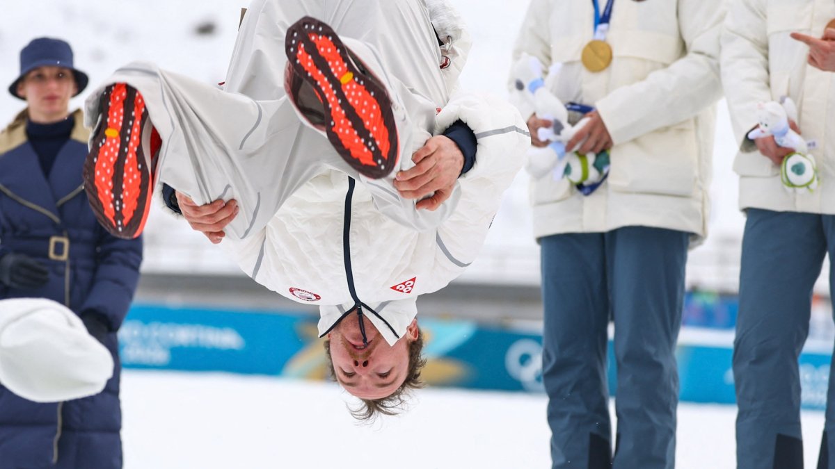 Ben Ogden made 15-year-old self proud with podium backflip