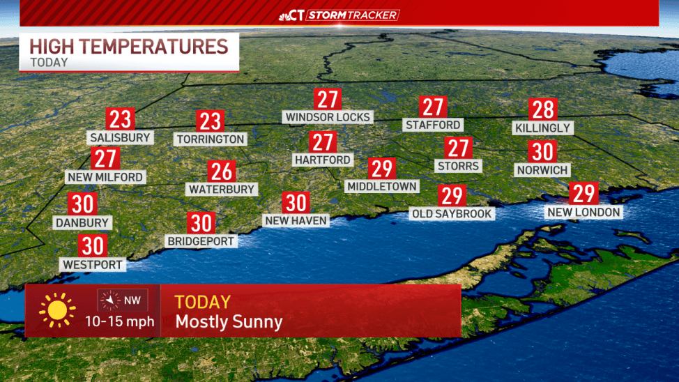 How Cold Tomorrow Cold temperatures for Monday ahead of light snow tomorrow – NBC Connecticut