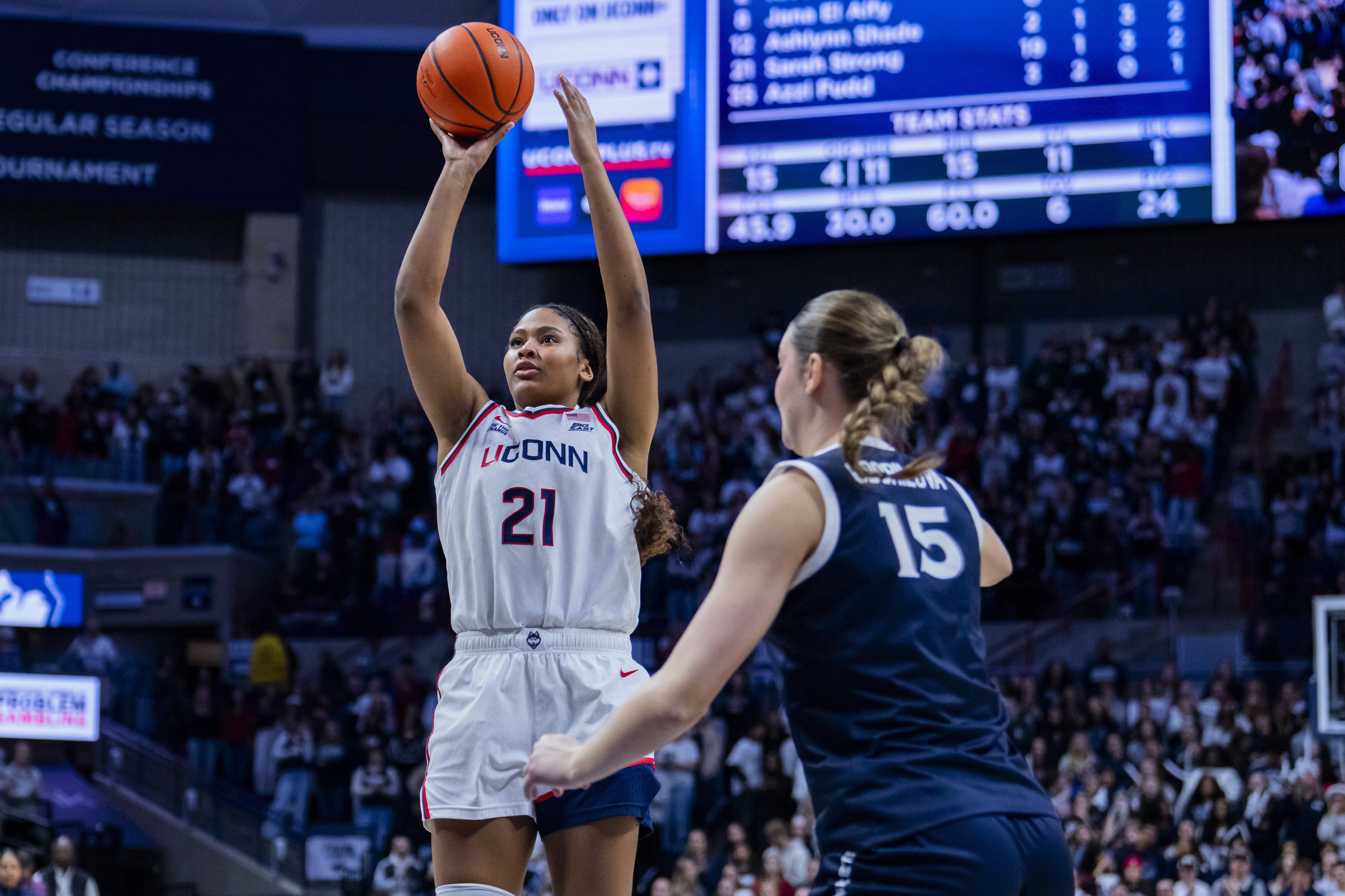 UConn's Sarah Strong is AP women's basketball player of the week for second week in a row