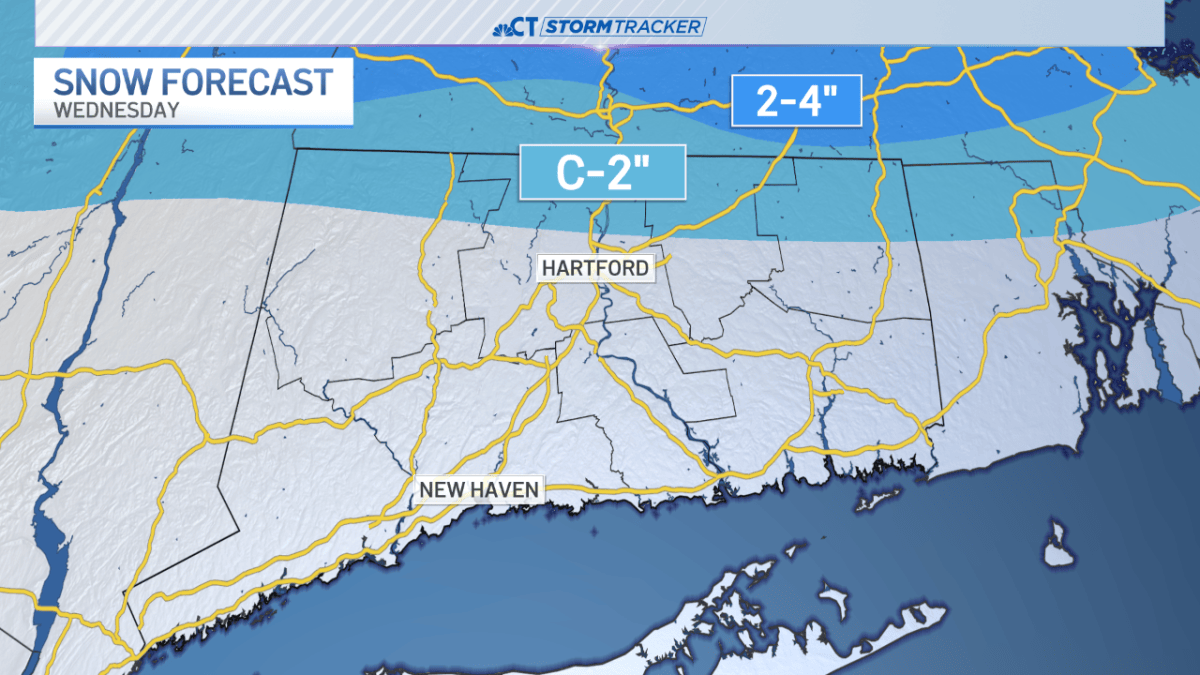 Rain statewide changing to snow for parts of Connecticut on Wednesday ...