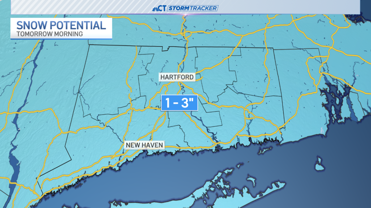 Snow could make things slick for Wednesday morning – NBC Connecticut