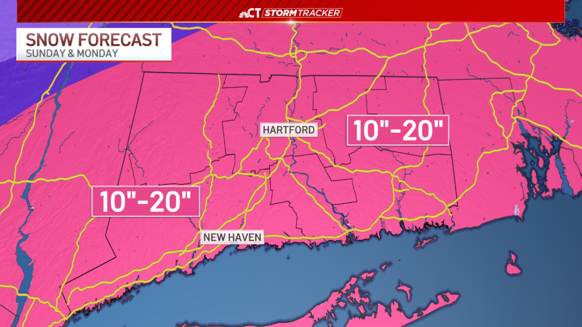 Heavy snow falling as blizzard moves into Connecticut – NBC Connecticut