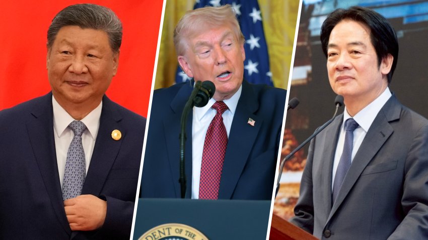 President of China Xi jinping, U.S. President Donald Trump, Taiwan's President Lai Ching-te