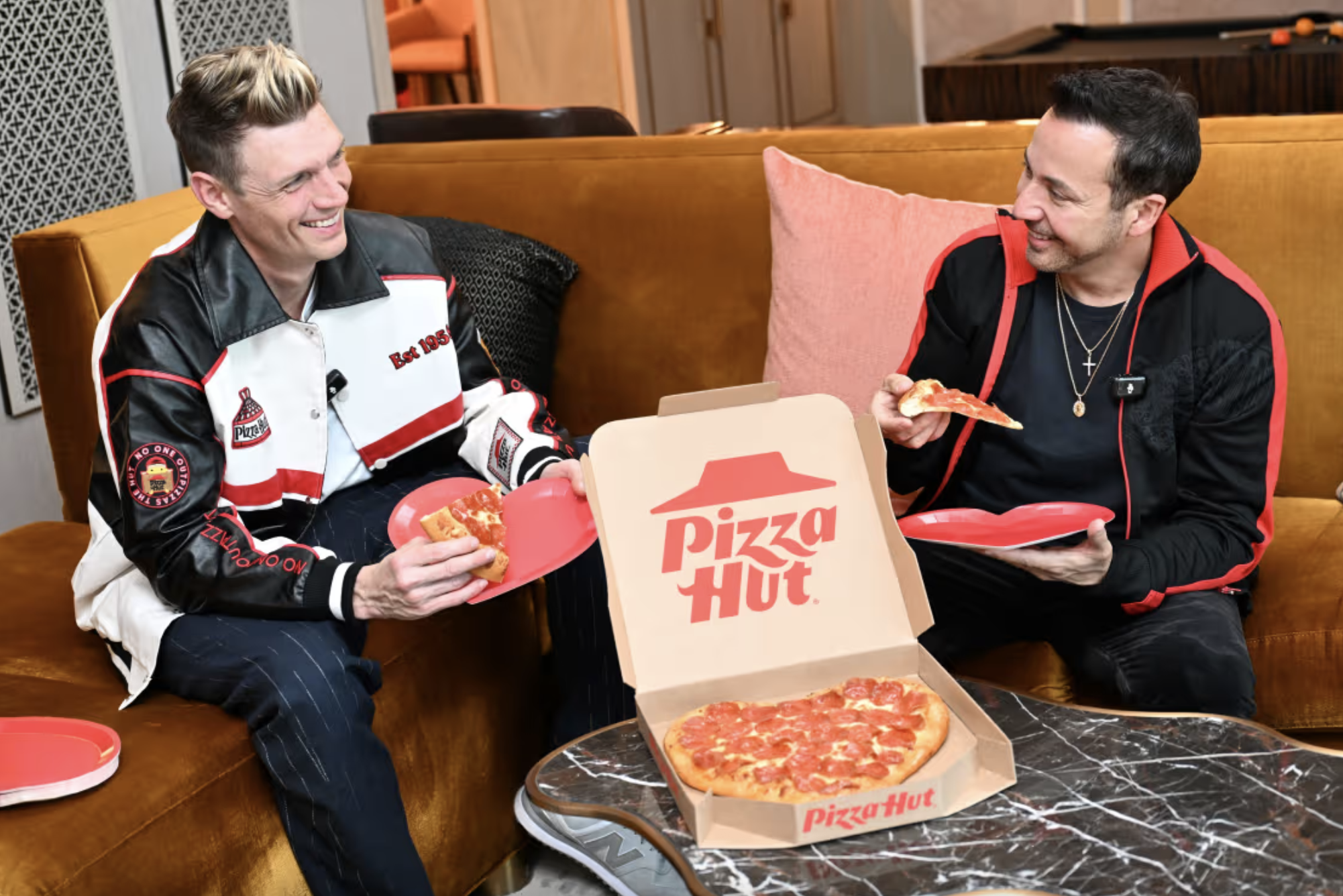 Nick Carter and Howie Dorough for Pizza Hut.
