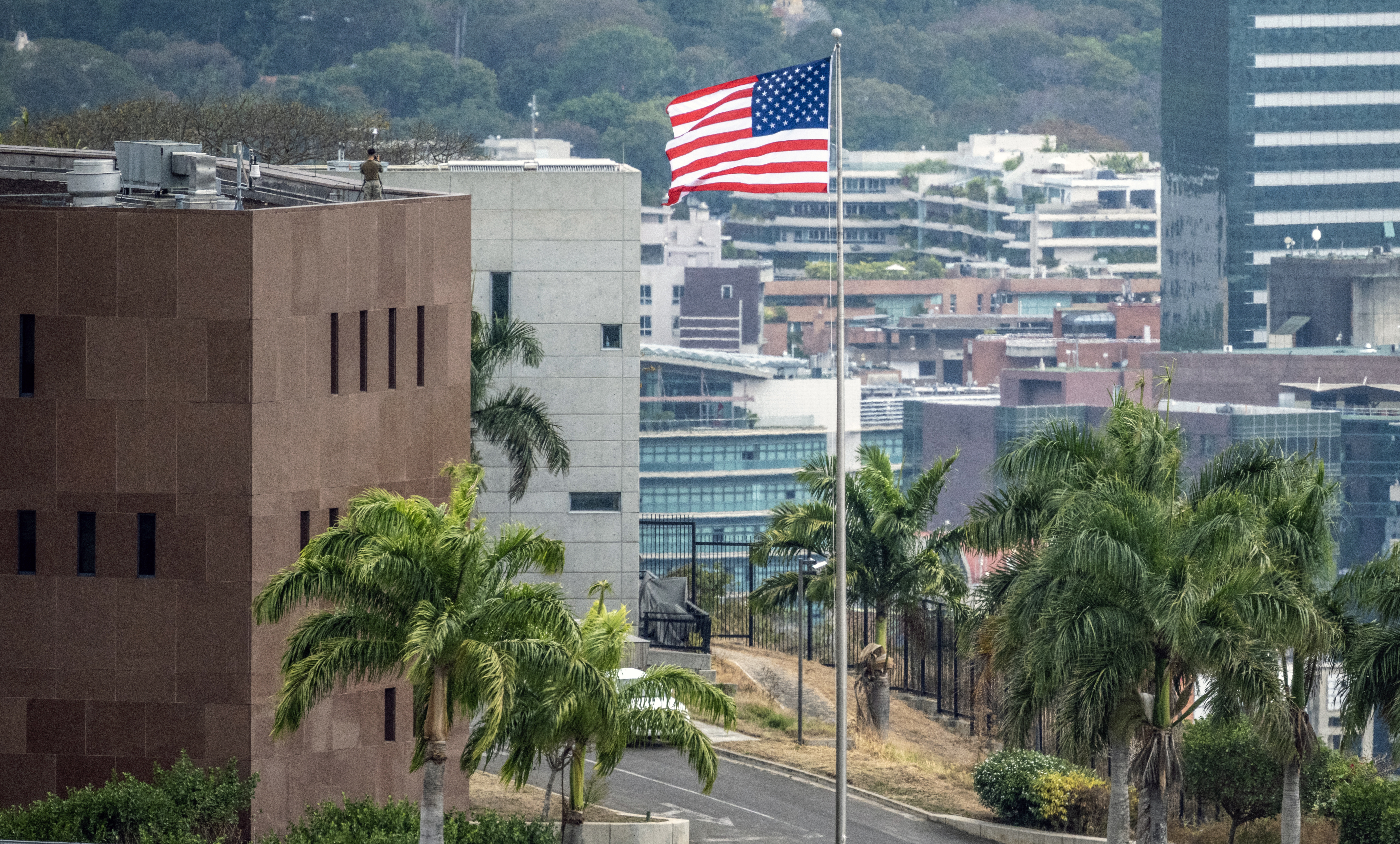 American flag raised at U.S. Embassy in Venezuela for the 1st time since 2019