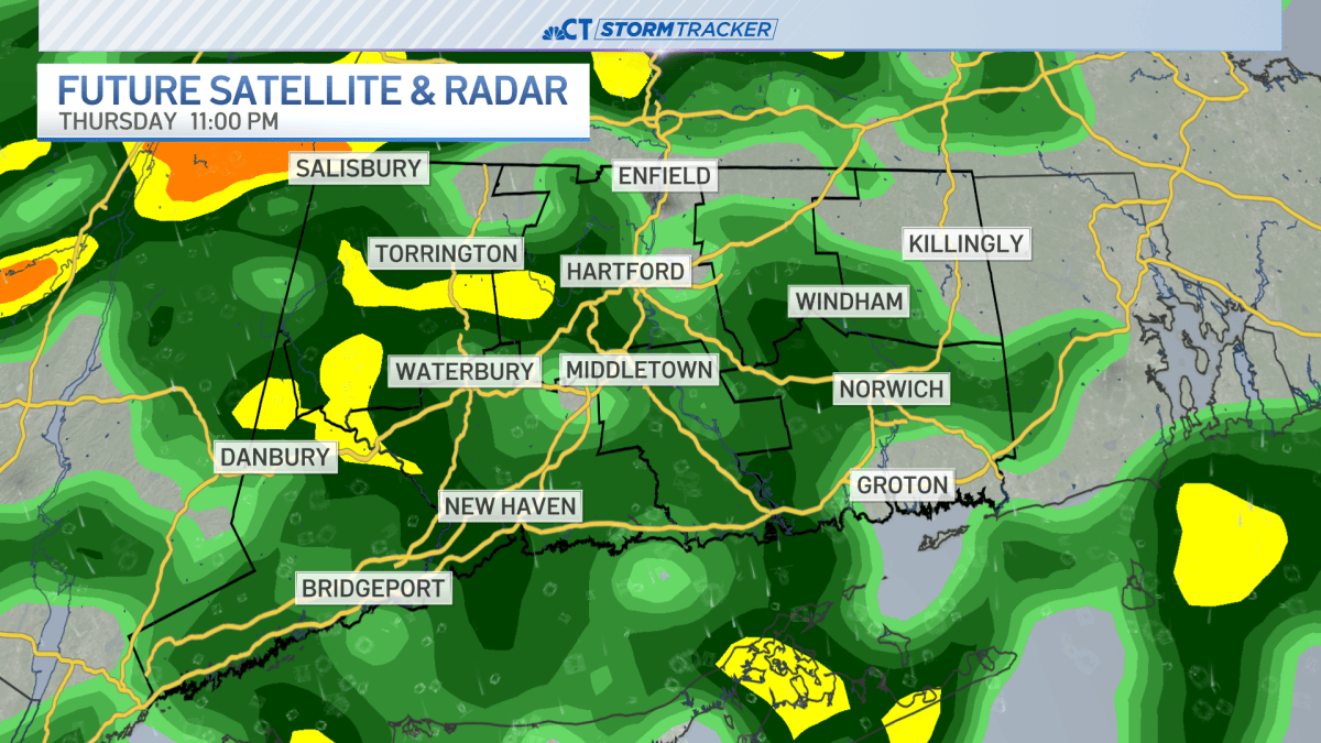 Rain could be heavy at times Thursday evening – NBC Connecticut