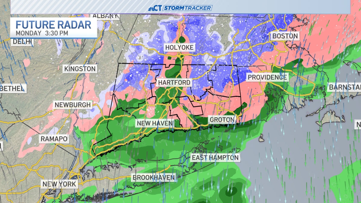 Rain and some snow possible Monday afternoon and evening – NBC Connecticut