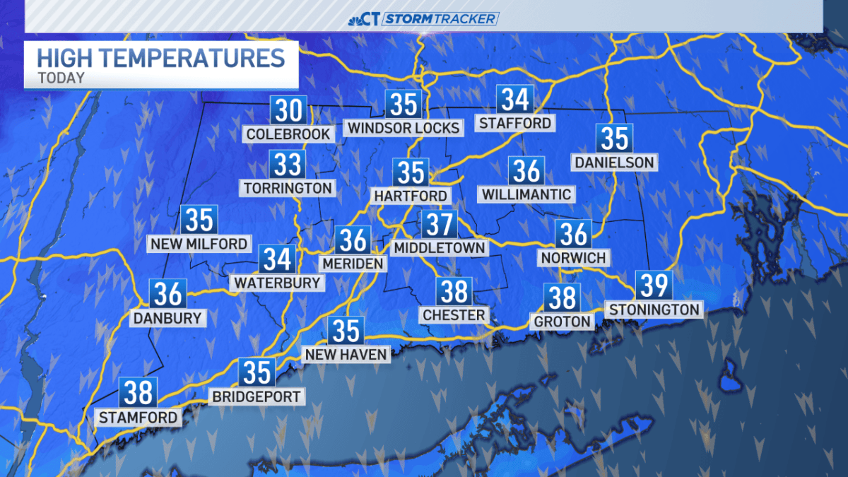 Snow showers move out, more wintry weather this week – NBC Connecticut
