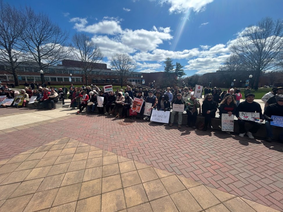 Students rally at Southern Connecticut State University after ICE ...