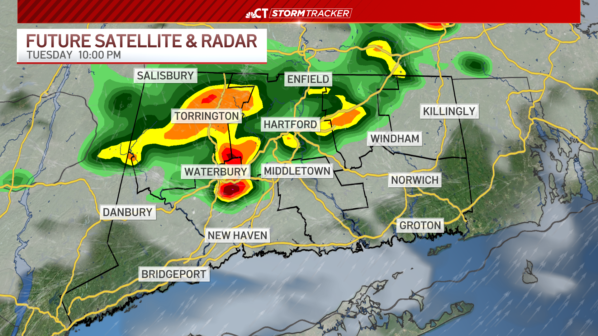 康州部分地区发布严重雷暴预警，持续至周二晚间