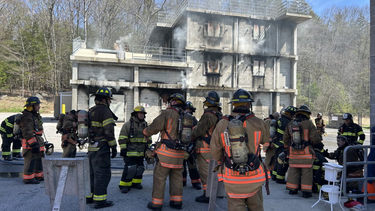 Recruits get training with fire ahead of graduation from the Connecticut Fire Academy