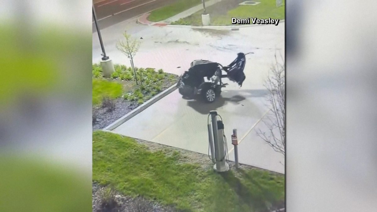 Car splits in half after crash in Michigan – NBC Connecticut