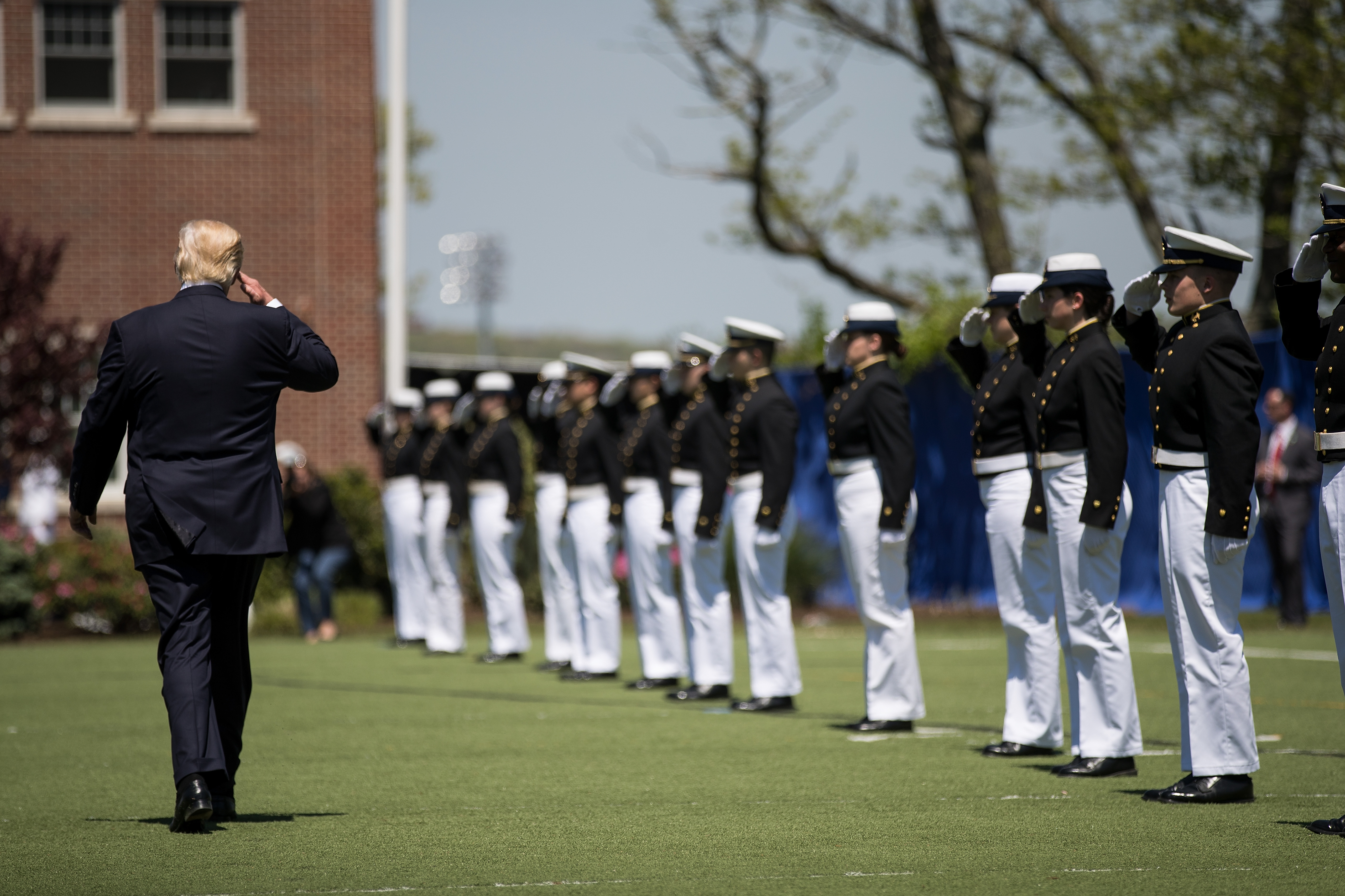 Trump delivers commencement address at U.S. Coast Guard Academy in New London
