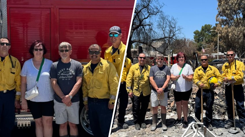 Firefighters with family who lost ring