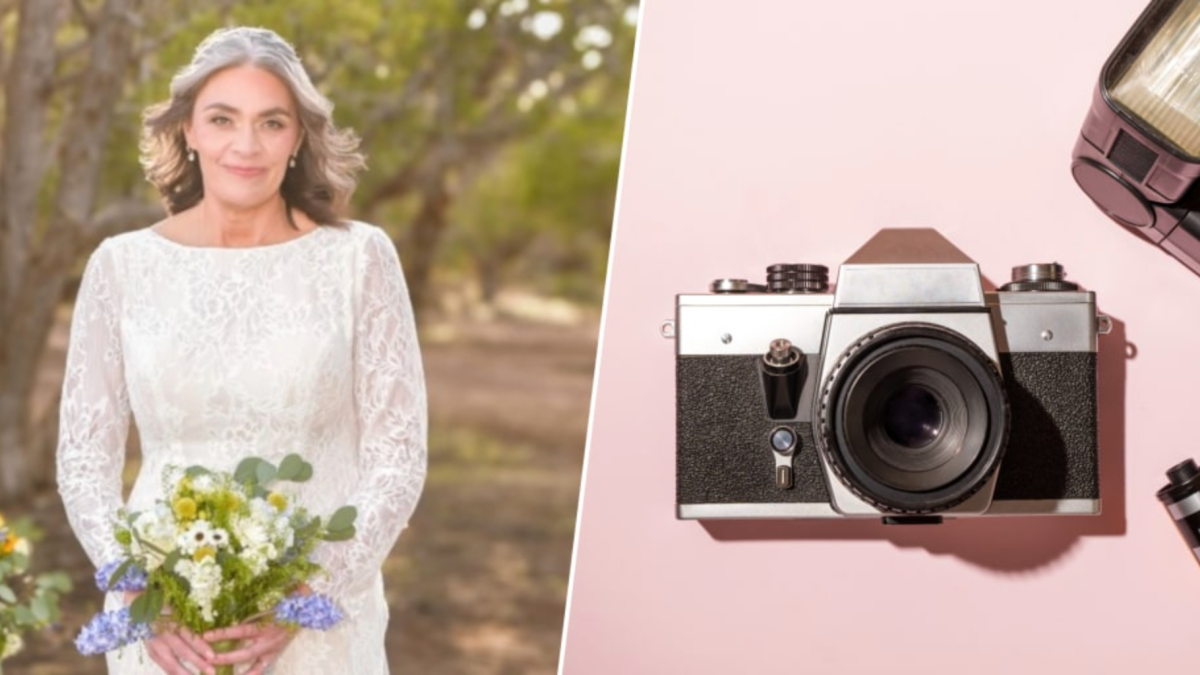 She brought her late dad's vintage camera to her wedding. The film developed with a surprise