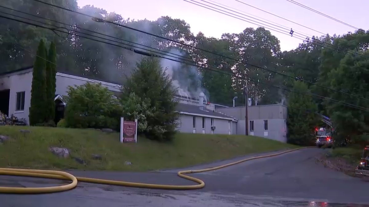 Crews battle flames at construction company in Barkhamsted