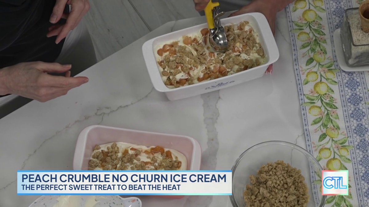 CT LIVE: Peach Crumble Pie No Churn Ice Cream