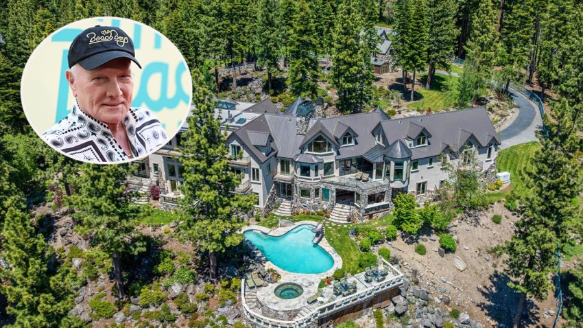 Mike Love, inset, lists palatial Nevada estate in Lake Tahoe for $43 million. The nearly 20,000-square-foot home in Incline Village is represented by Jeannette Harpole of Habitat Nevada.