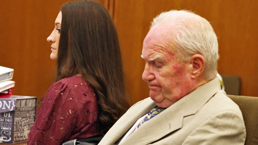 Defendant Lindsay Clancy sits with defense attorney Kevin Reddington in Plymouth Superior Court during Clancy's murder trial Friday, Aug. 21, 2026.