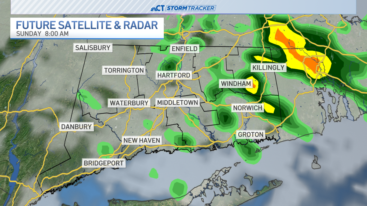 Lingering showers and clouds through a cooler Sunday