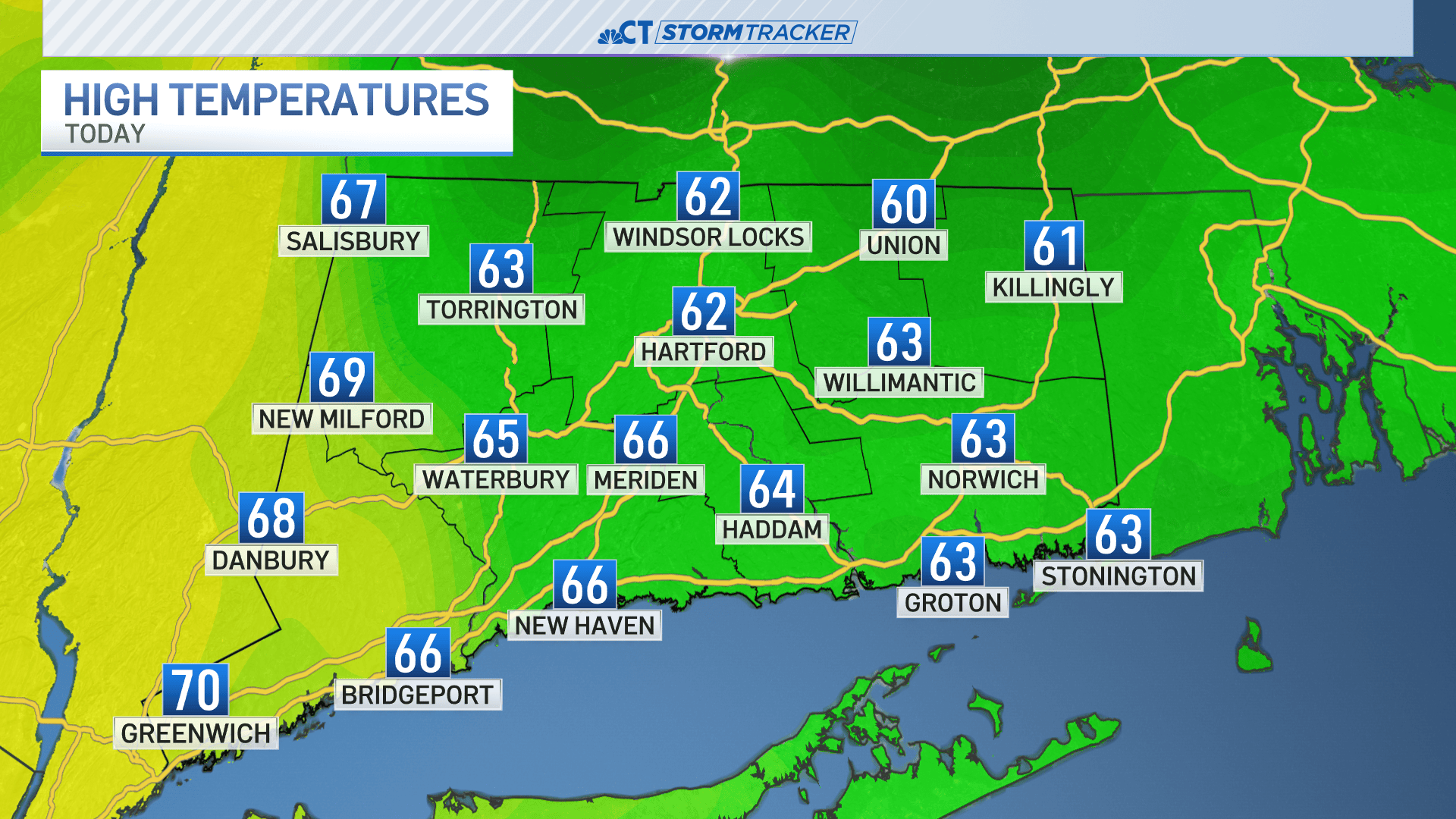 Much cooler day on tap for Tuesday