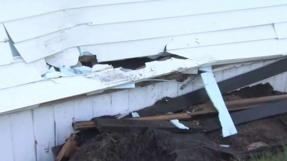 Car Hits House in Hamden