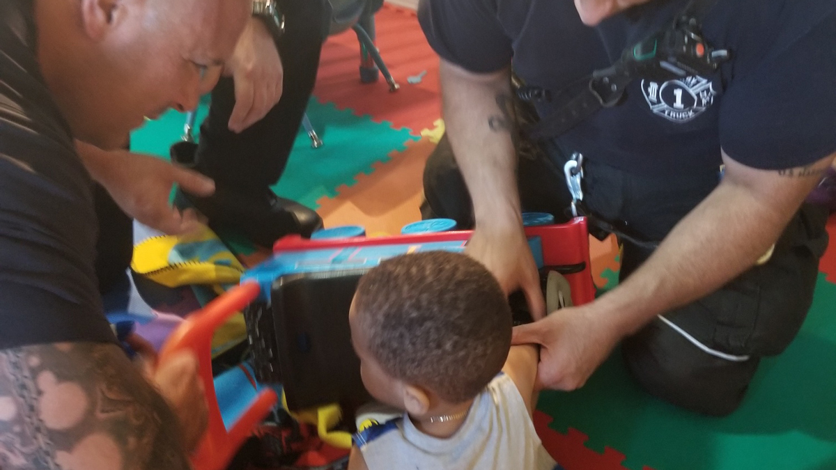 'Tot in Toy': Crews Free 2-Year-Old's Arm From Train Toy