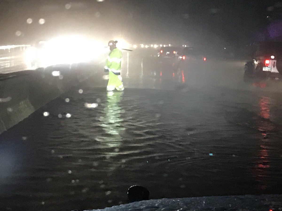 Left Lane on Route 8 in Seymour Closed Due to Flooding